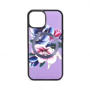 Evelatus Apple iPhone 15 Wallet en Slim Cover Case paars