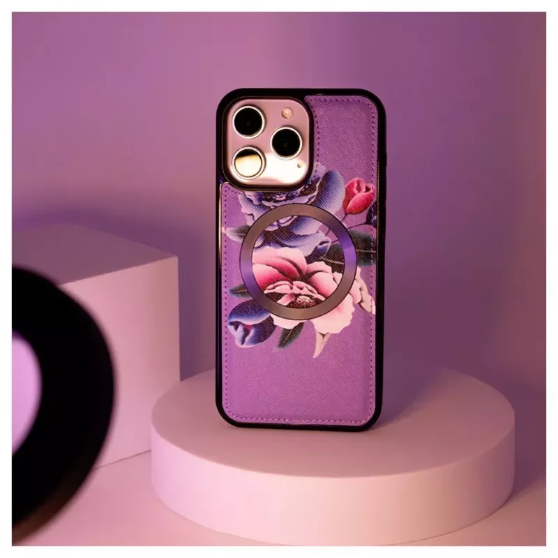 Evelatus Apple iPhone 15 Pro Wallet en Slim Cover Case paars
