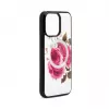Evelatus Apple iPhone 14 Pro Leren etui met ritsontwerp bloemwit