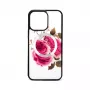 Evelatus Apple iPhone 14 Pro Leren etui met ritsontwerp bloemwit