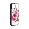 Evelatus Apple iPhone 15 Leren hoesje met ritssluiting Flower White