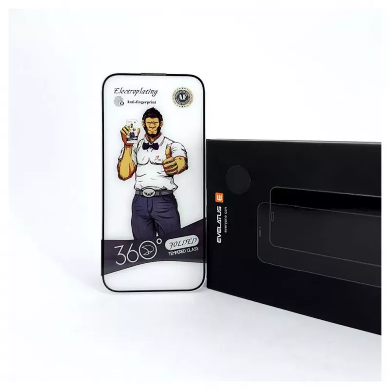 Evelatus Apple iPhone 15 2.5D Full Cover Glass Anti-statisch Licht Zwart