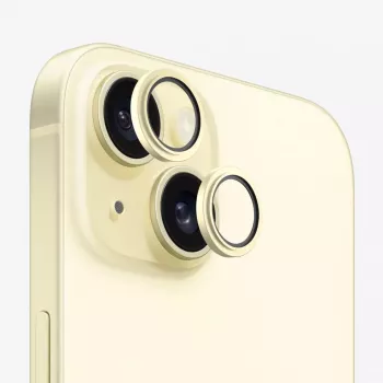 Evelatus Apple iPhone 15 / 15 Plus Camera-lensbescherming Armor geel
