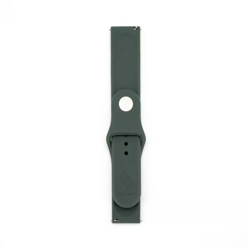 Connect 20mm Siliconen Loop Horlogeband (S/M 110mm) olijfgroen