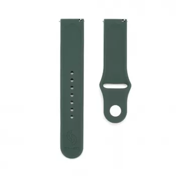 Connect 20mm Siliconen Loop Horlogeband (S/M 110mm) olijfgroen