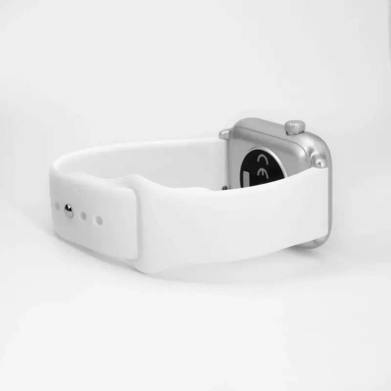 Connect 22mm Siliconen Loop Horlogeband (130mm M/L) wit
