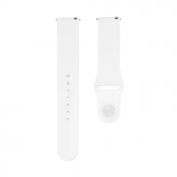 Connect 22mm Siliconen Loop Horlogeband (130mm M/L) wit