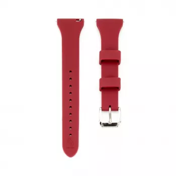 Connect 22mm T-beugel Siliconen Loop Horlogeband (130mm M/L) pruim