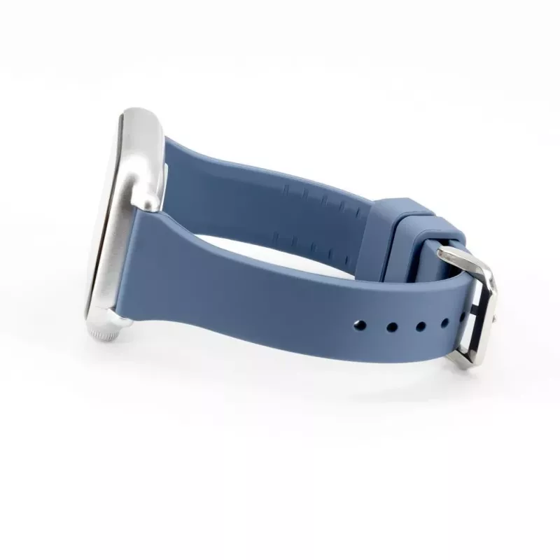 Connect 22mm T-beugel Siliconen Loop Horlogeband (130mm M/L) blauw