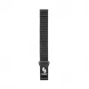 Connect 20mm Flat Head Leder-Silikon Loop Magnetisches Armband (130mm M/L) Zwart
