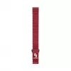 Connect 20mm Flat Head Leder-Silikon Loop Magnetisches Armband (130mm M/L) Wijnrood