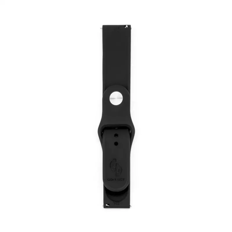 Connect 22mm Siliconen Loop Horlogeband (S/M 110mm) zwart
