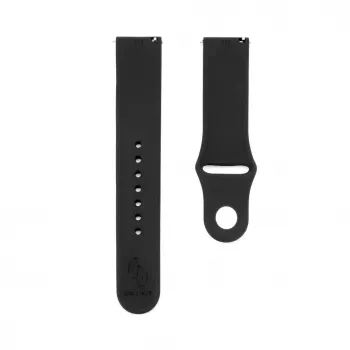 Connect 22mm Siliconen Loop Horlogeband (S/M 110mm) zwart
