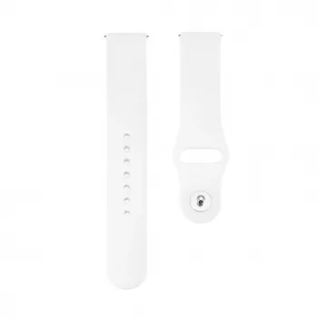 Connect 22mm Siliconen Loop Horlogeband (S/M 110mm) wit