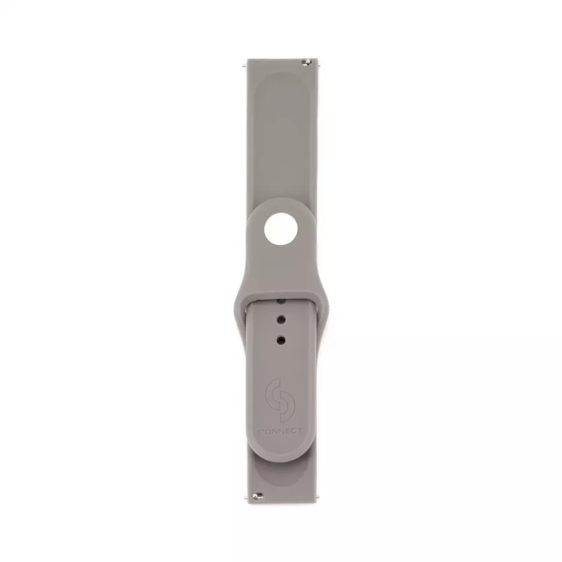 Connect 22mm Siliconen Loop Horlogeband (S/M 110mm) grijs