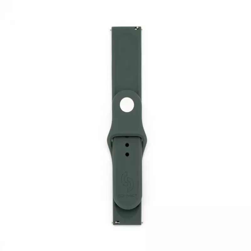 Connect 22mm Siliconen Loop Horlogeband (S/M 110mm) olijfgroen