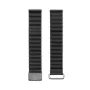 Connect 20mm Lederen Achterkant Gesp Magnetisch Horlogeband (130mm M/L) zwart