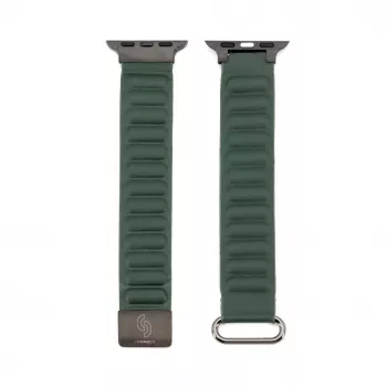 Connect Watch 38/40/41mm Cortical Back Buckle Magnetic Suction Watch Strap, ceder groen