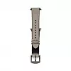 Connect Watch 38/40/41mm siliconen patch leer armband (132mm M/L) zilver