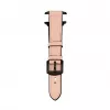 Connect Watch 42/44/45mm siliconen patch leer armband (132mm M/L) pink sand