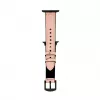 Connect Watch 42/44/45mm siliconen patch leer armband (132mm M/L) pink sand