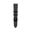 Connect 20mm siliconen patch leer armband (130mm M/L) zwart