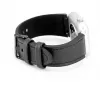 Connect 20mm siliconen patch leer armband (130mm M/L) zwart