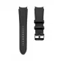 Connect 20mm siliconen patch leer armband (130mm M/L) zwart