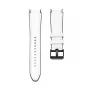 Connect 20mm siliconen patch leer armband (130mm M/L) wit