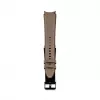 Connect 20mm siliconen patch leer armband (130mm M/L) taupe
