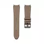 Connect 20mm siliconen patch leer armband (130mm M/L) taupe
