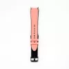 Connect 20mm siliconen patch leer armband (130mm M/L) roze