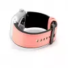 Connect 20mm siliconen patch leer armband (130mm M/L) roze
