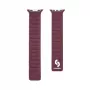 Connect Watch 38/40/41mm fijn geweven twill magnetische ketting armband plum