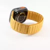 Connect Watch 42/44/45mm fijn geweven twill magnetische ketting armband geel