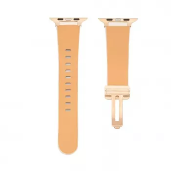Connect Watch 38/40/41mm single loop buckle leren armband wit