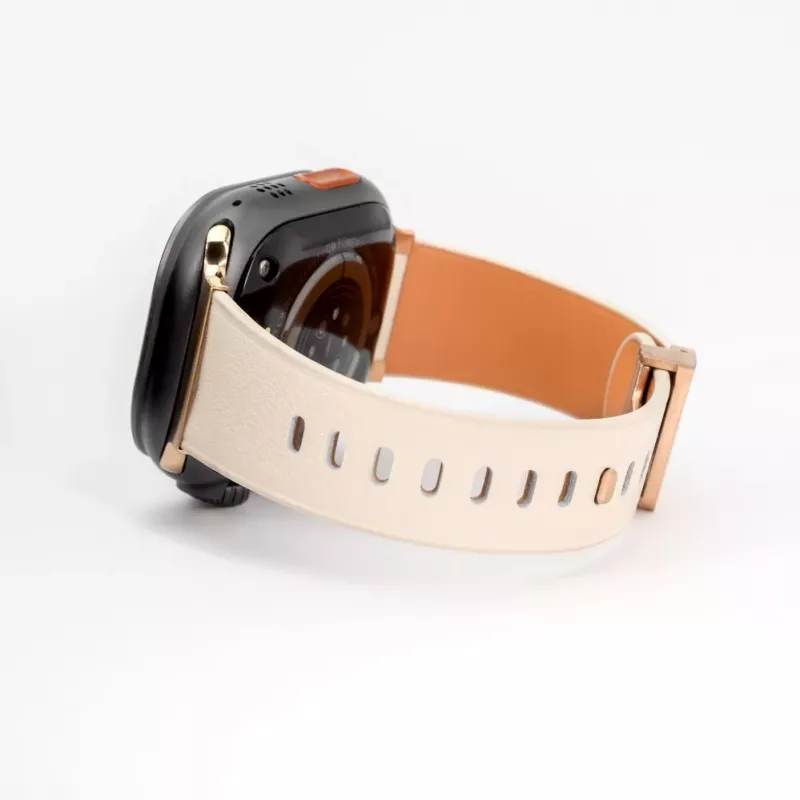 Connect Watch 38/40/41mm single loop buckle leren armband wit