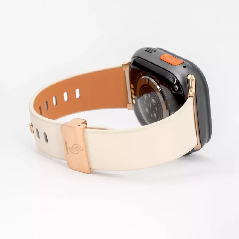 Connect Watch 38/40/41mm single loop buckle leren armband wit