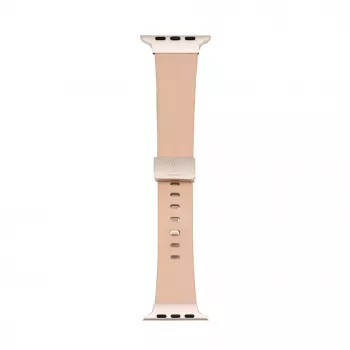 Connect Watch 38/40/41mm single loop buckle leren armband rosarood