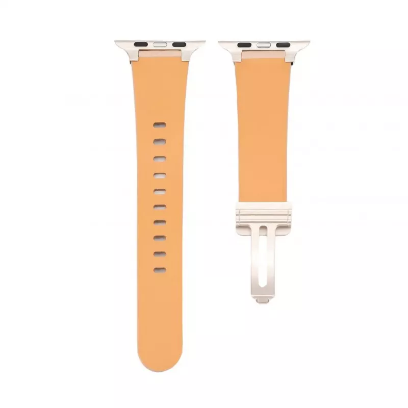 Connect Watch 38/40/41mm single loop buckle leren armband rosarood