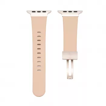 Connect Watch 38/40/41mm single loop buckle leren armband rosarood