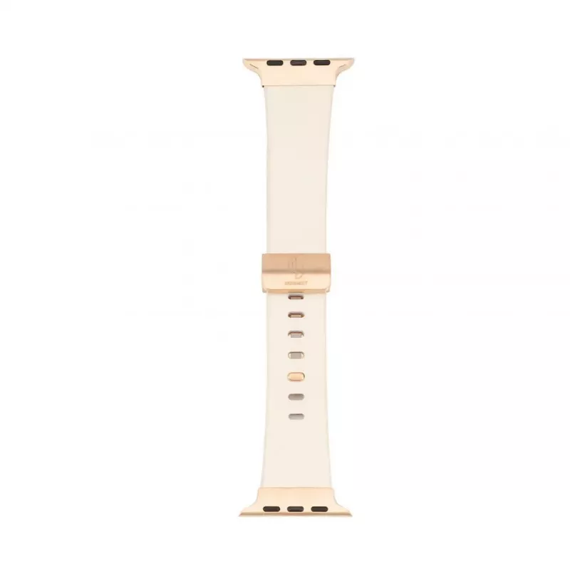Connect Watch 42/44/45mm single loop buckle leren armband wit