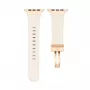 Connect Watch 42/44/45mm single loop buckle leren armband wit