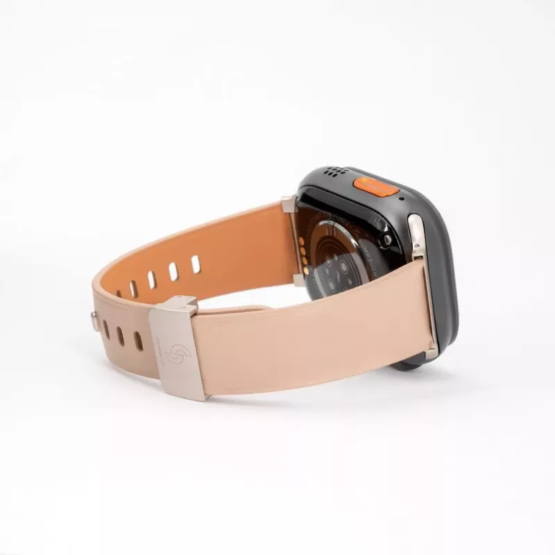 Connect Watch 42/44/45mm single loop buckle leren armband rosarood