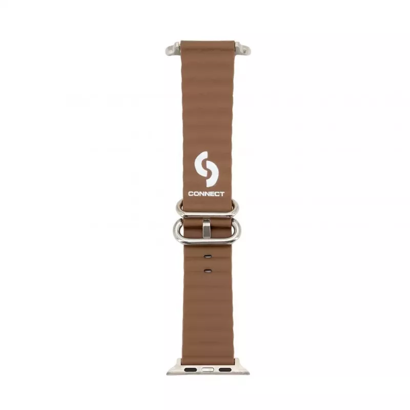 Connect Watch 38/40/41mm marine leren armband bruin