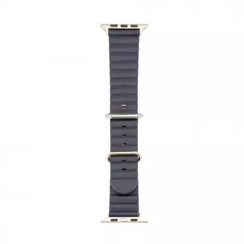 Connect Watch 42/44/45mm marine leren armband marineblauw