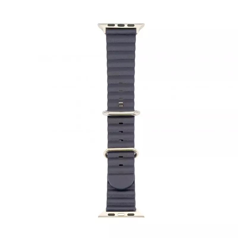 Connect Watch 42/44/45mm marine leren armband marineblauw