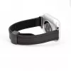 Connect 20mm siliconen-leer armband met magneetsluiting zwart