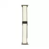 Connect 22mm siliconen-leer armband met magneetsluiting wit