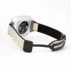 Connect 22mm siliconen-leer armband met magneetsluiting wit